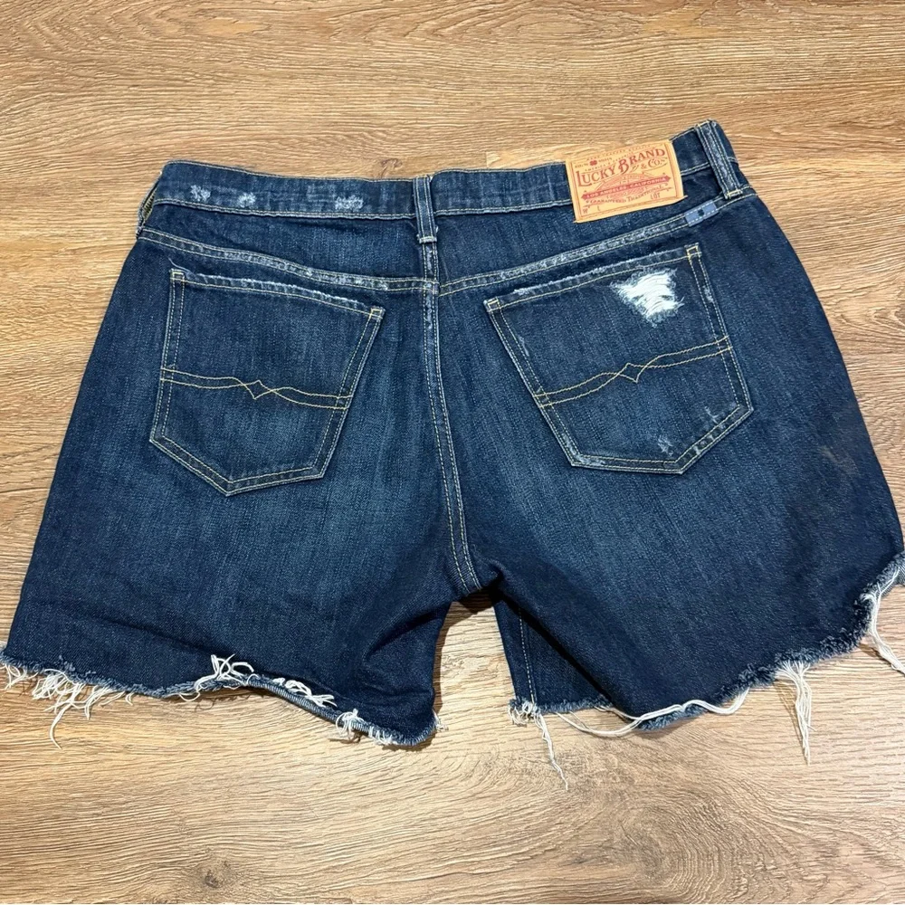 Lucky Brand Distressed Denim Boyfriend Shorts - Picture 7 of 7